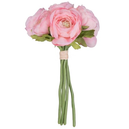 Vickerman 9 in. Mini Pink Ranunculus Spray FA186679